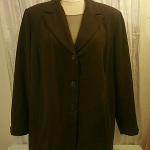 Bob Mackie Studio Classic Brown Blazer, 28W